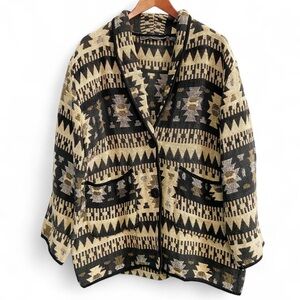 Vintage Aztec Print Tapestry Jacket
